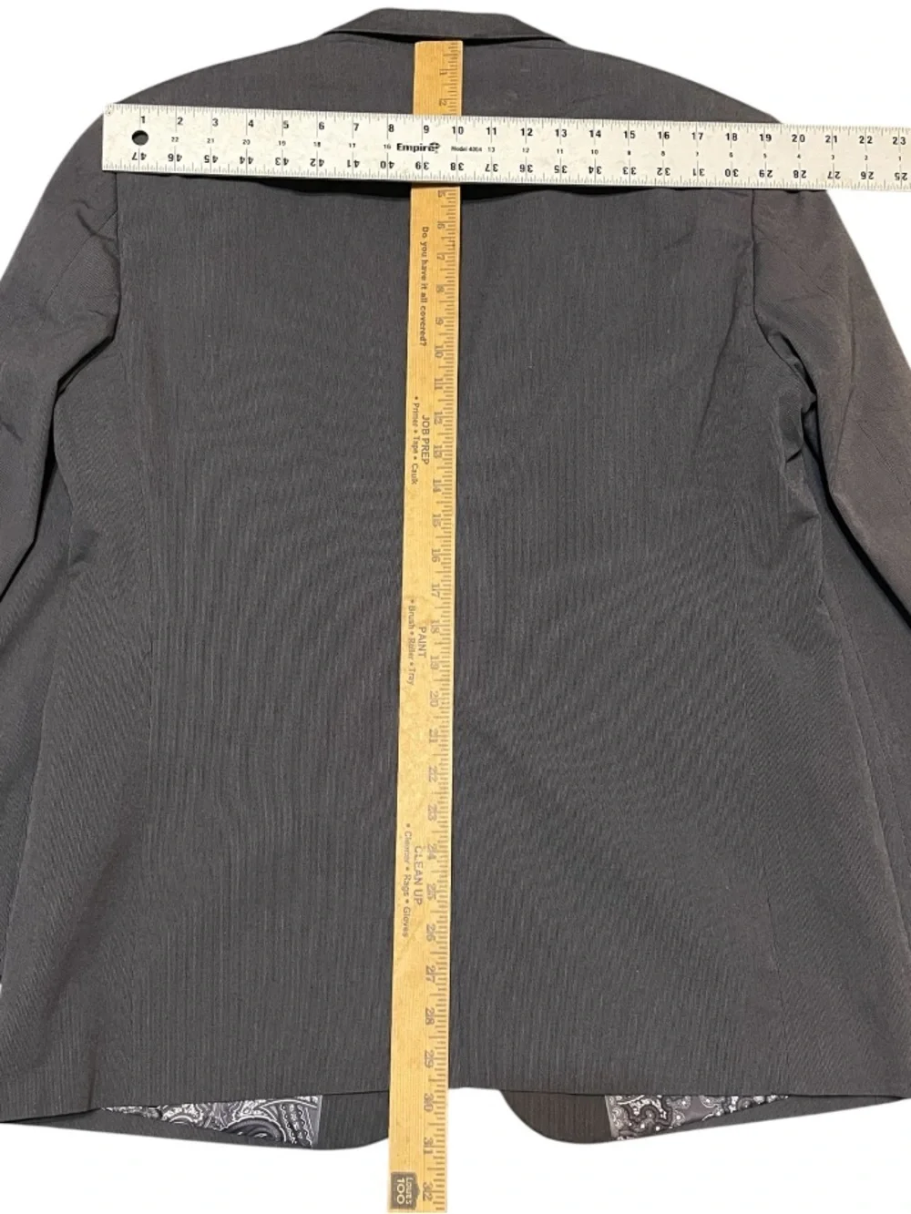 Men's Madison Blazer Gray 42R Cotton Paisely Lining Micro-Herringbone